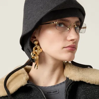 Miu Miu Eyewear Collection Sunglasses In Metallic