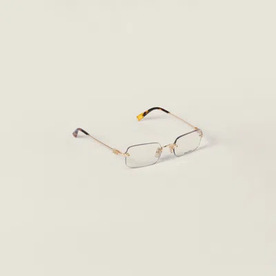 Miu Miu Eyewear Collection Sunglasses In Metallic