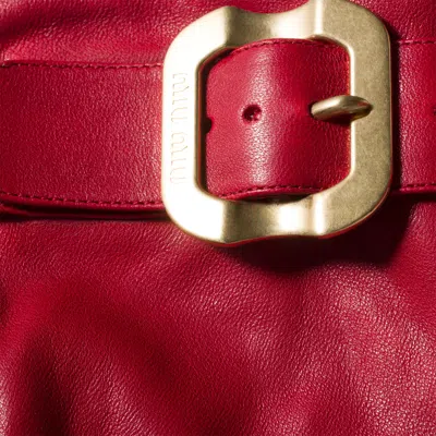 Miu Miu Nappa Leather Boots With Buckle In Multi