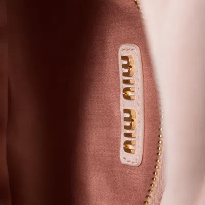 Miu Miu Wander Matelassé Nappa Leather Hobo Mini-bag In Orange