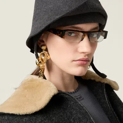 Miu Miu Shetland Wool Blouson Jacket In Black