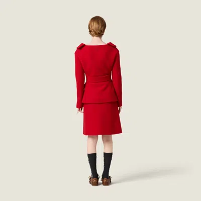 Miu Miu Mohair And Wool Jacket In Red