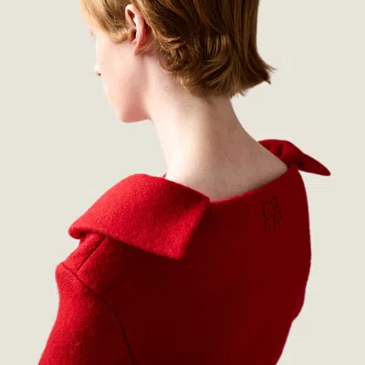 Miu Miu Mohair And Wool Jacket In Red