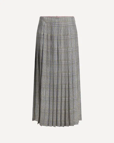 Thom Browne Silk Tweed Skirt In Gray