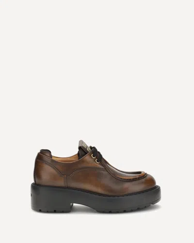 Miu Miu Laced Up Shoes In Brown