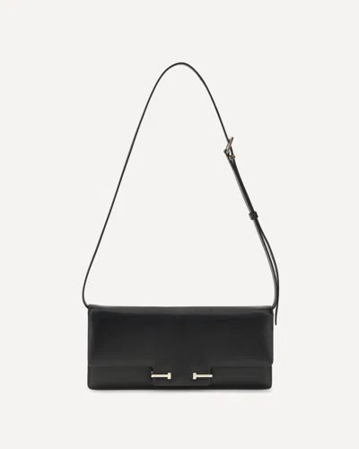 Tom Ford Black Leather Crossbody Bag In Black