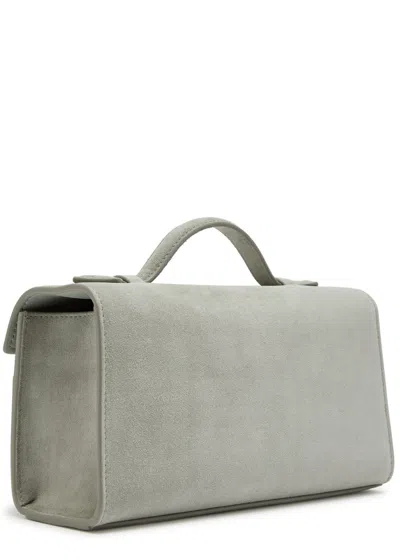 Savette Symmetry Suede Pochette In Gray
