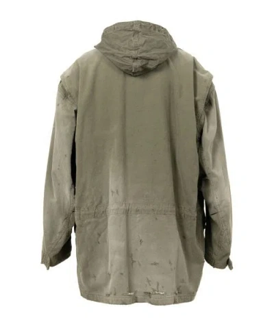 Miharayasuhiro Distressed Field Puffer Jackets Green In Green