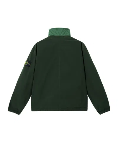 Stone Island Coach Jacket With Anti-drop And Snap Pockets In Green