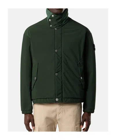 Stone Island Coach Jacket With Anti-drop And Snap Pockets In Green