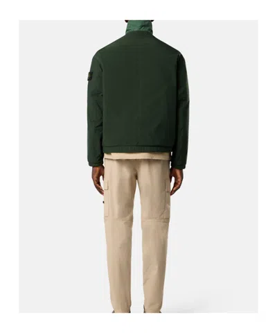 Stone Island Coach Jacket With Anti-drop And Snap Pockets In Green