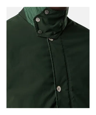 Stone Island Coach Jacket With Anti-drop And Snap Pockets In Green