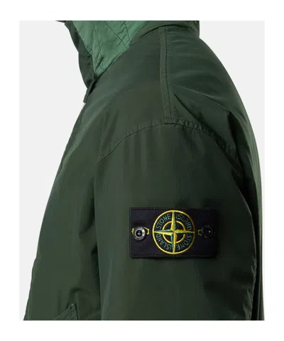 Stone Island Coach Jacket With Anti-drop And Snap Pockets In Green