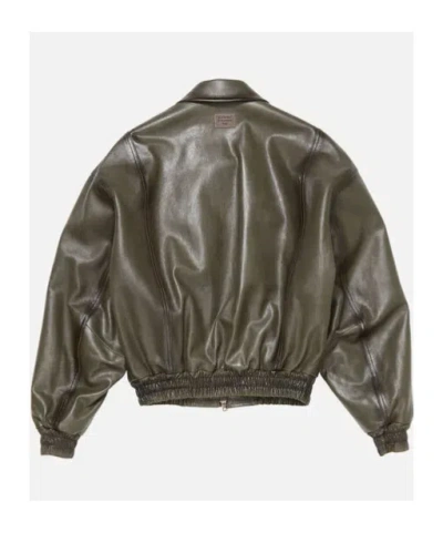 Acne Studios Lavia Oversized Padded Waxed-leather Bomber Jacket In Black