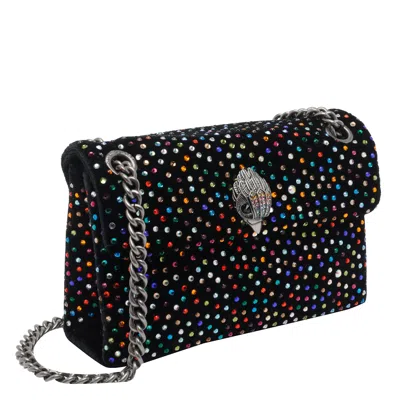 Kurt Geiger Mini Velvet Kensington Crossbody Bag In Black
