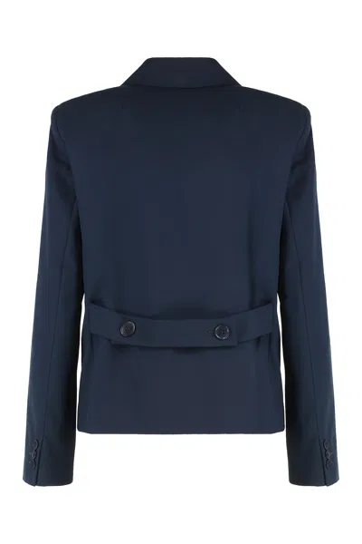 Weekend Max Mara Tappeto Double-breasted Button Jacket In Blue