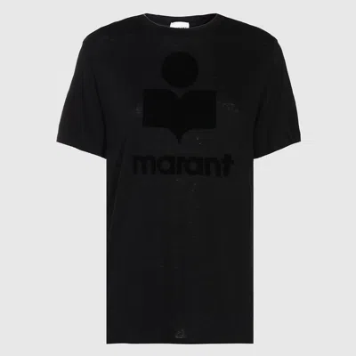 Isabel Marant Étoile Marant Etoile Zewel T Shirt With Flocked Logo In Black