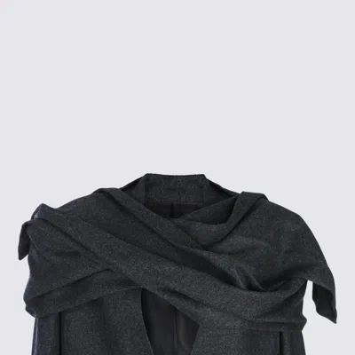 Totême Tailored Blazer Jacket Scarf In Gray