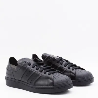 Y-3 Superstar Leather Sneakers In Black