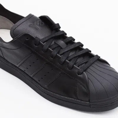 Y-3 Superstar Leather Sneakers In Black