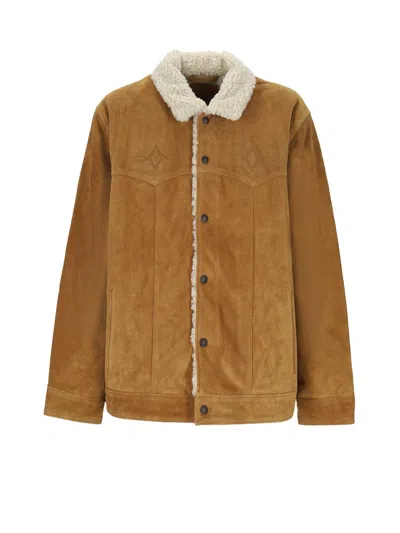 Levi's Suede Jacket With Shearling Collar Levis In Brown
