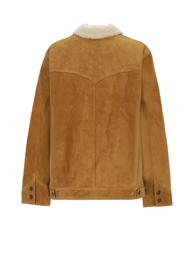 Levi's Suede Jacket With Shearling Collar Levis In Brown