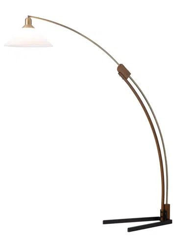 Nova Of California 80" Wood Melmar Lucite Arc Floor Lamp
