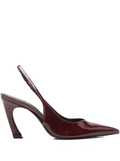 Schutz Lexi Sling Heel In Vino, Women's At Urban Outfitters In Red