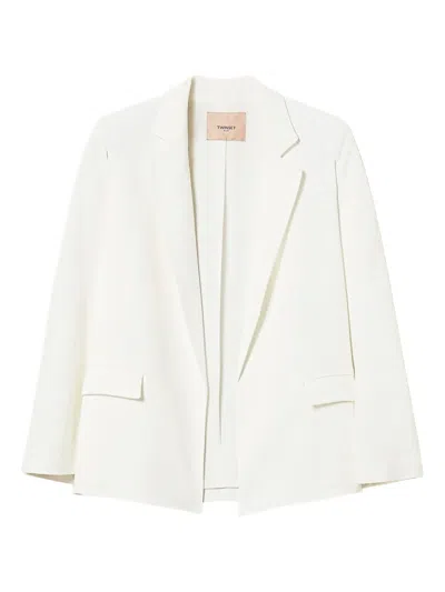 Twinset Cape Crepe Blazer In Multi