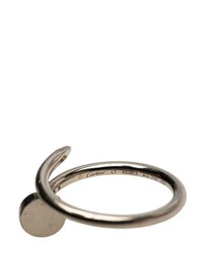 Pre-owned Cartier 2000-2020 Small 18k White Gold Juste Un Clou Ring In Silver