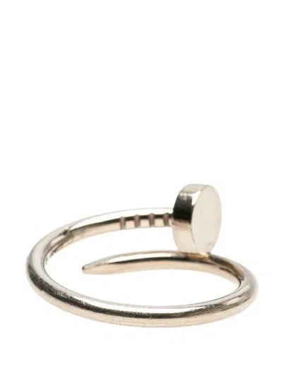 Pre-owned Cartier 2000-2020 Small 18k White Gold Juste Un Clou Ring In Silver