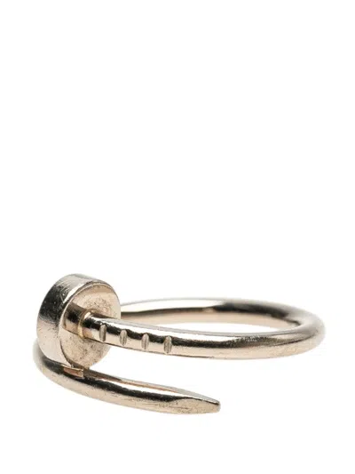 Pre-owned Cartier 2000-2020 Small 18k White Gold Juste Un Clou Ring In Silver