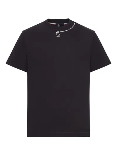 Moncler T-shirt Con Logo In Black