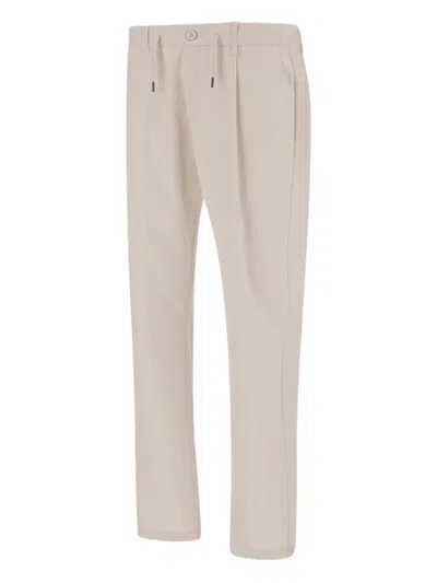 Herno Pleat-detailing Trousers In Neutral