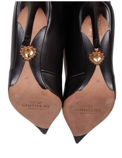 Dolce & Gabbana Leather Boot In Black