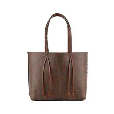Etro Arnica Medium Shopping Bag 1984 In Brown