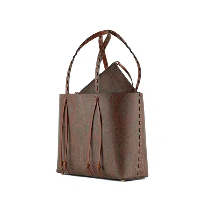 Etro Arnica Medium Shopping Bag 1984 In Brown