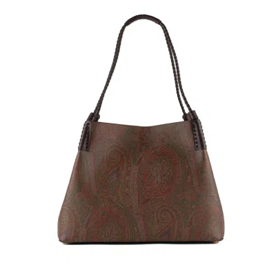 Etro Shopping Bag "libra" In Brown