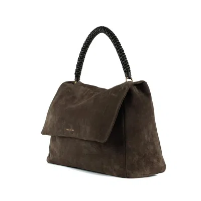Orciani Sveva Scooby Peach Xl Suede Shoulder Bag With Shoulder Strap In Brown