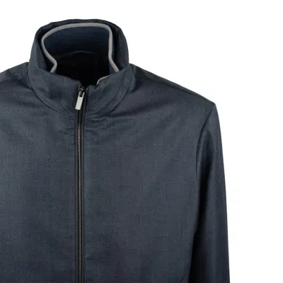 Paul & Shark Blue Silk-blend Virgin Wool Jacket In Blue
