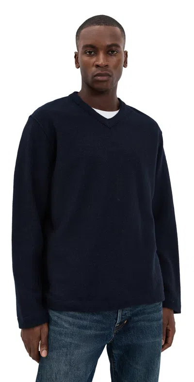 Jeanerica Luca V-neck Sweater Navy In Blue