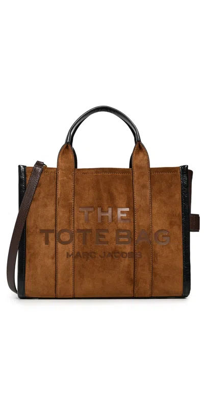 Marc Jacobs The Suede Medium Tote Bag Copper In Brown