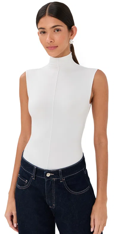 Wardrobe.nyc Wardrobe. Nyc Rhw Sleeveless Thong Bodysuit Ivory In Red