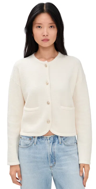 Splendid X Cella Jane Button Up Cardigan Snow In White