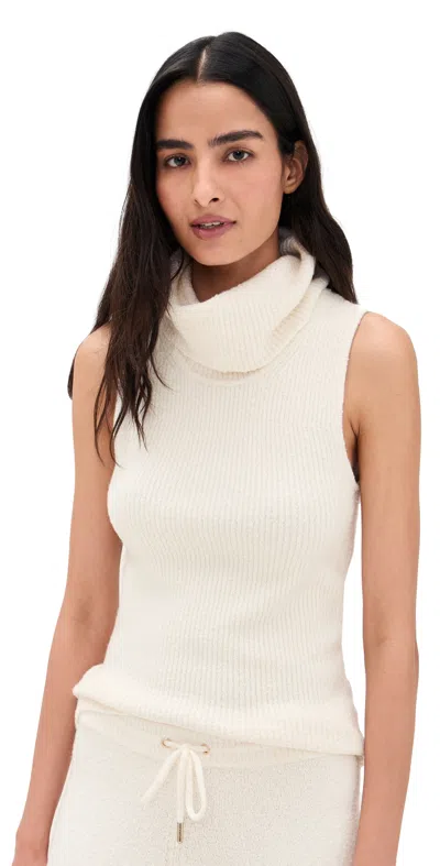 Splendid X Cellajaneblog Turtleneck Tank Sweater Snow In Neutral