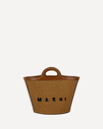 Marni Tropicalia Small Handbag In Brown
