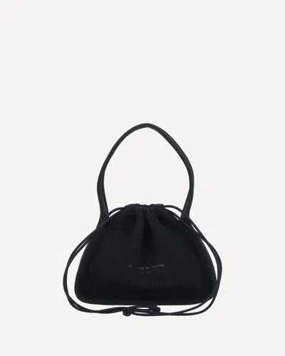 Alexander Wang Small Ryan Hotfix Knit Bag In Black