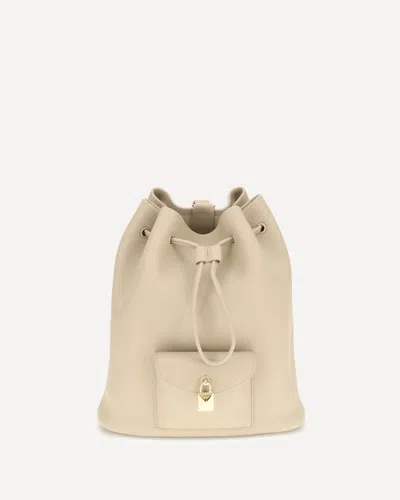 Loro Piana Extra Drawstring L27 Backpack In Sand