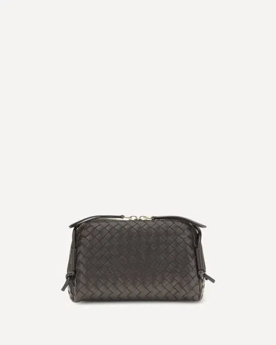 Bottega Veneta Concert Handle Clutch Bag In Black