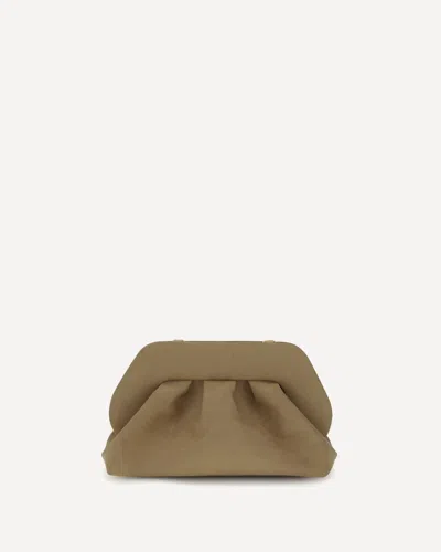 Themoirè Bios Suede Clutch Bag In Green